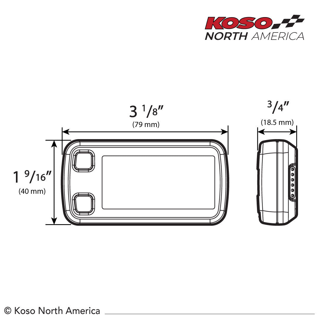 KOSO Mini 5 GPS Speedometer (BA090000)