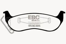 Cargar imagen en el visor de la galería, EBC 03+ Ford Crown Victoria 4.6 Redstuff Rear Brake Pads