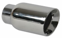 Cargar imagen en el visor de la galería, Vibrant 2.5in ID Single 4in OD Round SS Exhaust Tip (Double Wall Angle Cut)