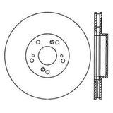 Rotor delantero izquierdo ranurado para Honda Civic Si 06-08 StopTech Power Slot