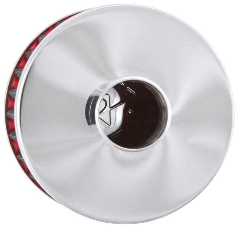 K&N 62-1170 Crankcase Vent Filter — 1in Vent, 3in Diameter, 2in Height, Chrome Top