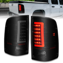 Cargar imagen en el visor de la galería, ANZO 2007-2013 GMC Sierra LED Tail Lights w/ Light Bar Black Housing Smoke Lens