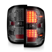 Cargar imagen en el visor de la galería, ANZO 15-19 Chevy Silverado 2500HD/3500HD (Factory Halogen Only) LED Tail Lights Smoke w/Clear Lens