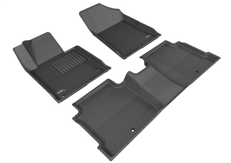 3D MAXpider Kagu Black 1st & 2nd Row Floor Mats for 2016-2020 Kia Optima
