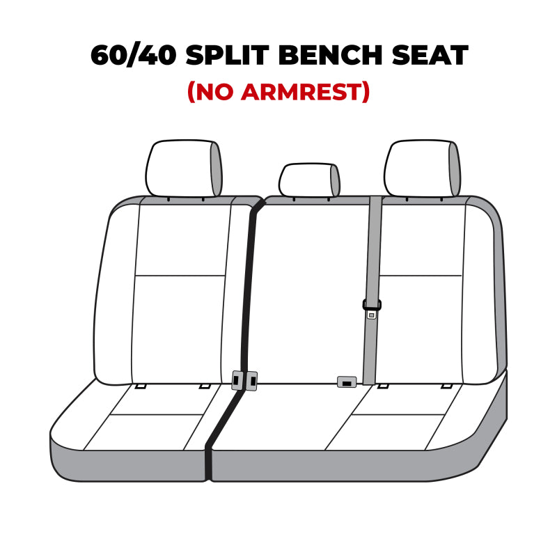Covercraft Polycotton SeatSaver Custom Second Row Seat Covers - Charcoal — Fits 2022-2024 Toyota Tundra