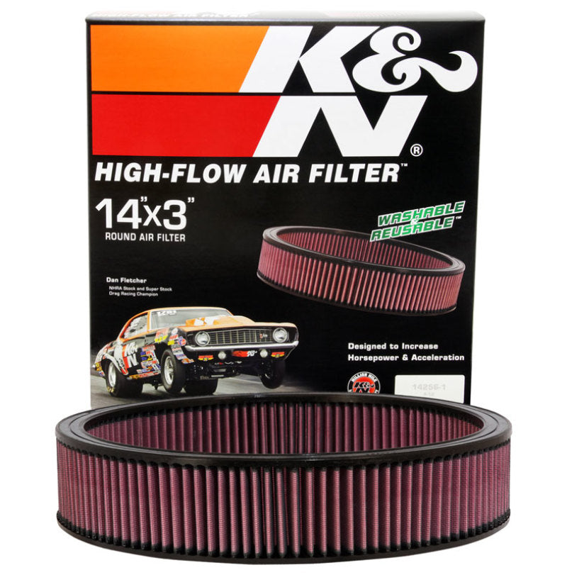 K&N Replacement Air Filter GM CARS & TRUCKS, V8, 1966-84