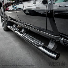 Cargar imagen en el visor de la galería, Westin 19-20 Chevrolet/GMC Silverado/Sierra 1500 Double Cab PRO TRAXX 4 Oval Nerf Step Bars - Black