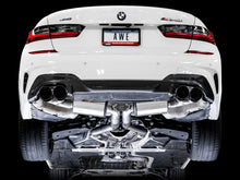 Cargar imagen en el visor de la galería, AWE Tuning 2019+ BMW M340i (G20) Non-Resonated Touring Edition Exhaust - Quad Diamond Black Tips