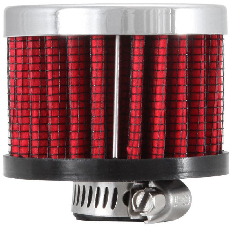 K&N 62-1320 Crankcase Vent Filter - 0.375in Flange ID Rubber Base Clamp-On