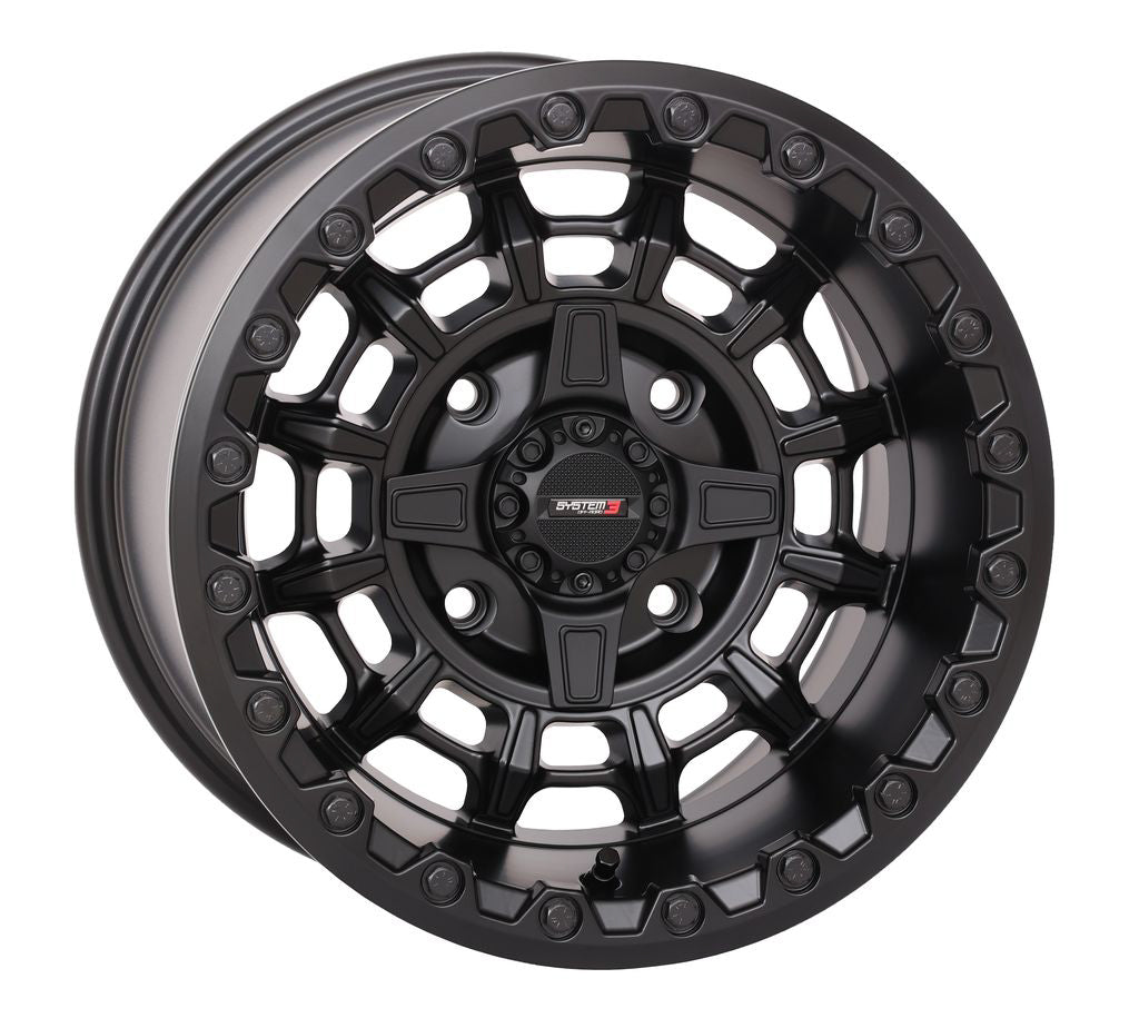 System 3 SB10 Wheel 15X7 5+2 (+38MM) 4/137 & 4/156 Matte Black (15S3-10535)