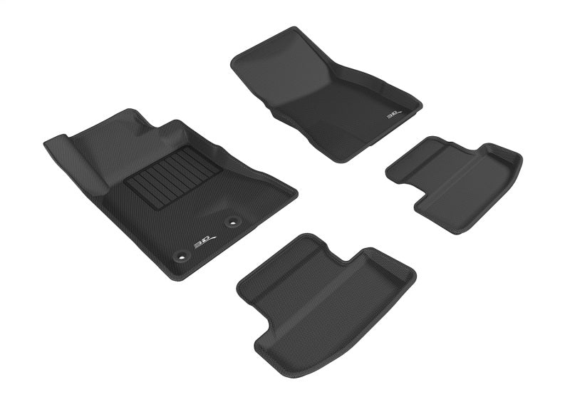 3D MAXpider Kagu Floor Mats - Black — Fits 2015-2023 Ford Mustang