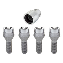 Cargar imagen en el visor de la galería, McGard Wheel Lock Bolt Set - 4pk. (Cone Seat) M12X1.5 / 17mm Hex / 25.5mm Shank Length - Chrome