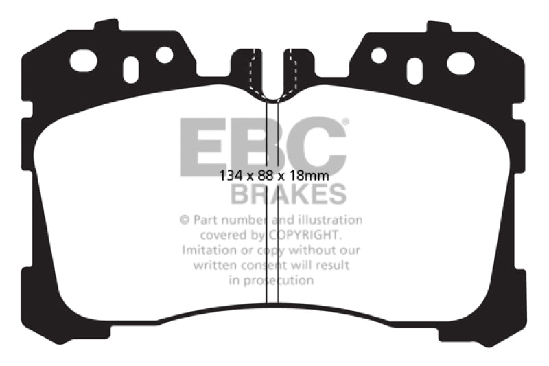 Pastillas de freno delanteras Redstuff EBC 07+ Lexus LS460 4.6