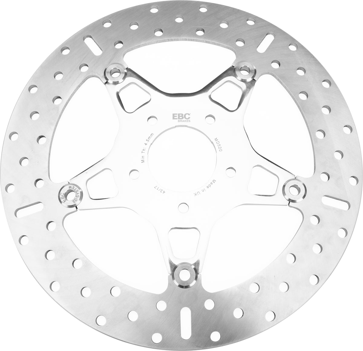 EBC V-Twin Brake Rotor 11.8" MD520 Chrome 5-Spoke
