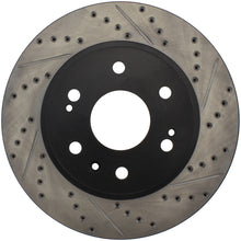 Cargar imagen en el visor de la galería, StopTech 05-10 GMC Sierra 1500 (w Rear Drum) / 07-09 GMC Yukon Front Left Slotted &amp; Drilled Rotor