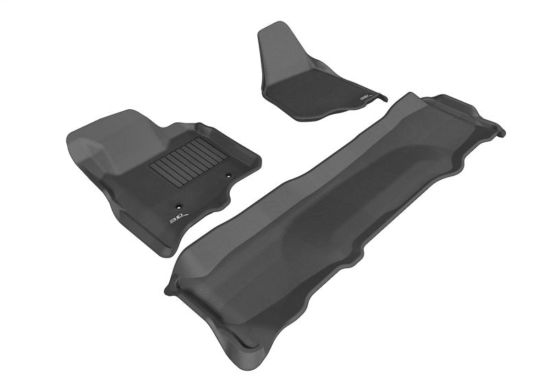 3D MAXpider 11-12 Ford F-250 / 350 / 450 Crew Cab Kagu Black Full Set