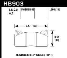 Cargar imagen en el visor de la galería, Hawk 2020 Ford Mustang 5.2L Shelby GT350 Front ER-1 Brake Pads