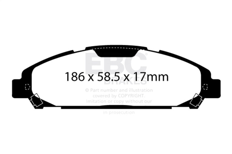 EBC 15+ Ford Mustang 2.3 Turbo Yellowstuff Front Brake Pads