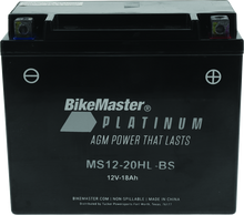 Load image into Gallery viewer, BikeMaster AGM Battery - MS12-20HL-BS