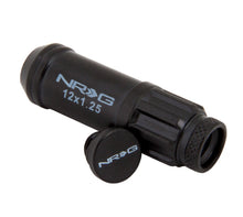 Cargar imagen en el visor de la galería, NRG 700 Series M12 X 1.25 Steel Lug Nut w/Dust Cap Cover Set 21 Pc w/Locks &amp; Lock Socket - Black