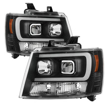 Cargar imagen en el visor de la galería, Spyder 07-14 Chevy Suburban/1500/2500/Tahoe V2 Projector Headlights Blk PRO-YD-CSUB07V2-DRL-BK