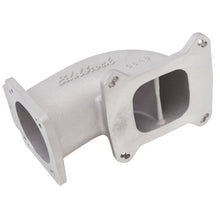 Cargar imagen en el visor de la galería, Edelbrock Low Profile Intake Elbow 90mm Throttle Body to Square-Bore Flange As-Cast Finish