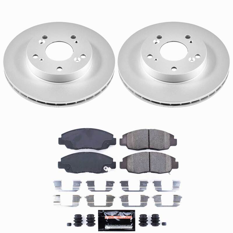 Power Stop 06-11 Honda Civic Front Z23 Coated Brake Kit