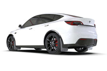 Cargar imagen en el visor de la galería, Rally Armor 20-22 Tesla Model Y White UR Mud Flap w/ Black Logo