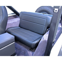 Cargar imagen en el visor de la galería, Rugged Ridge Fold &amp; Tumble Rear Seat Black 76-86 Jeep CJ7/Laredo/Renegade