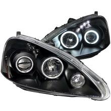 Cargar imagen en el visor de la galería, Faros delanteros con proyector ANZO 2005-2006 Acura Rsx con Halo negro