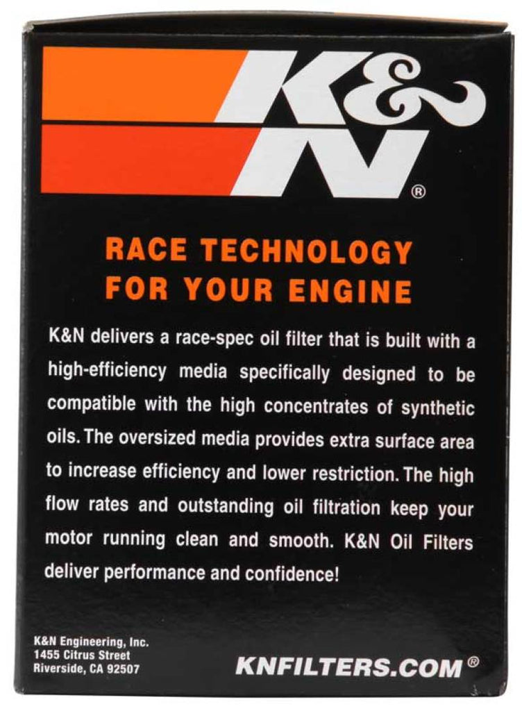 K&N Harley Davidson / Buell 3in OD x 4.063in H Black Oil Filter