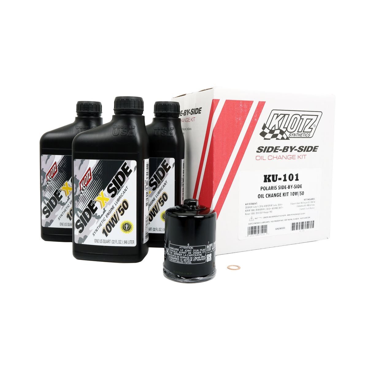 Klotz Sidexside OIL Change KIT 10W50 /w OIL Filter POL (KU-101)