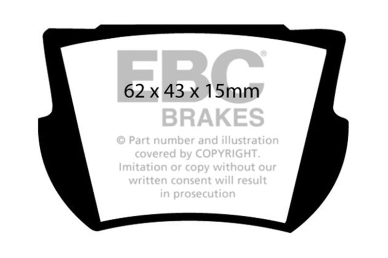 EBC 66-74 Lotus Elan 1.6 Greenstuff Rear Brake Pads