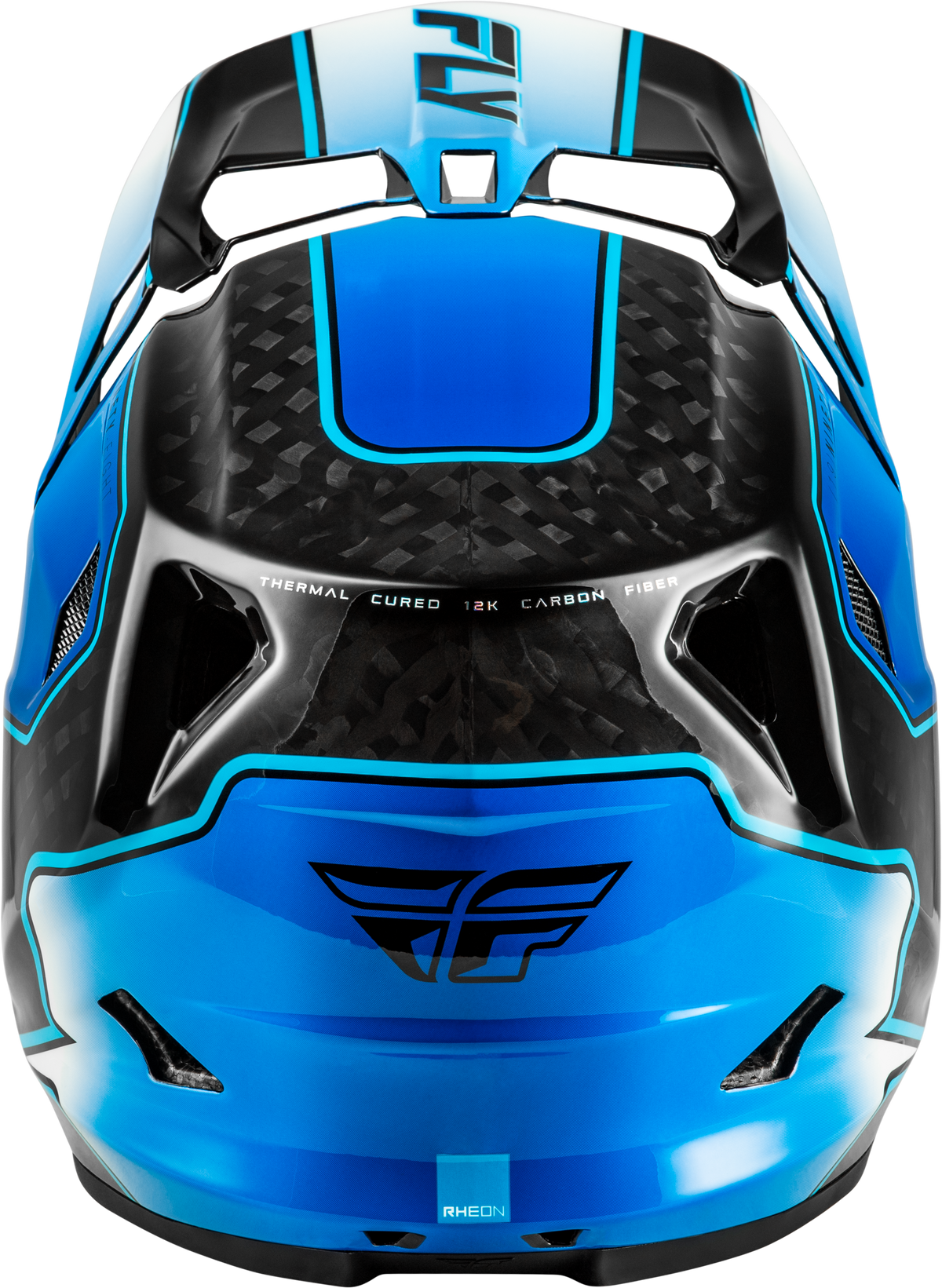 Fly Racing Werx-R Flow Carbon Helmet Black Carbon/Blue/White MD (73-9232M)