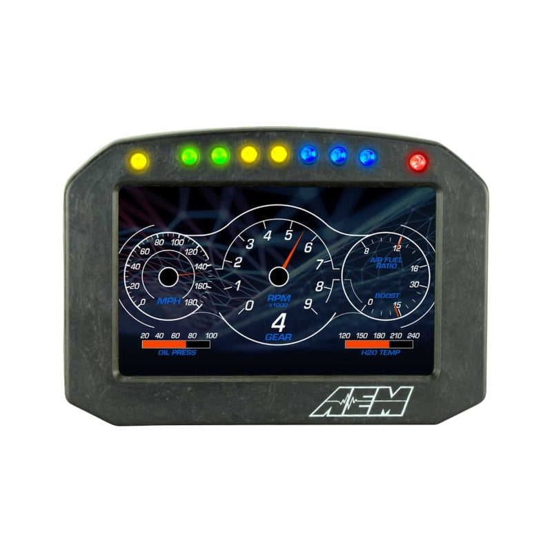 AEM CD-5G Carbon Flush Digital Dash w/ Internal GPS — AEM Gauges