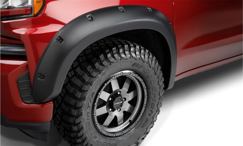 Guardabarros Bushwacker estilo Forge para Toyota Tacoma 16-21, 4 piezas, color negro