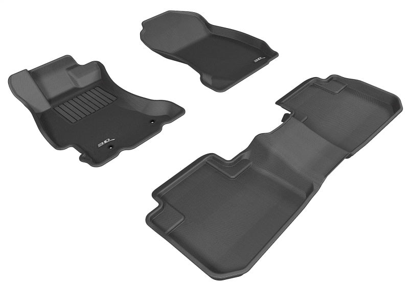 3D MAXpider Kagu Black Floor Mats for 2014-2018 Subaru Forester