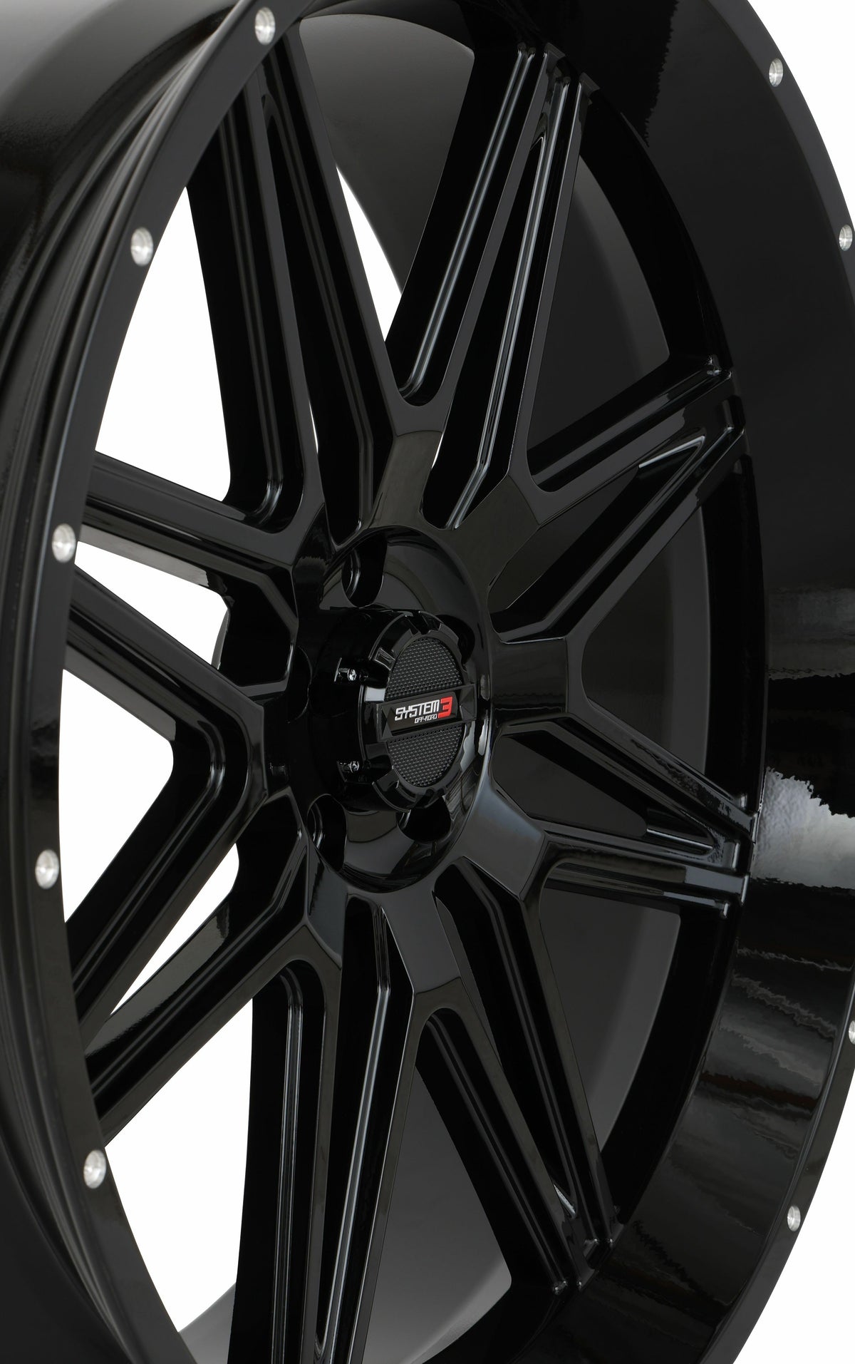 System 3 ST7 Wheel 24X9 5+4 (0MM) 5/4.5 Gloss Black (24S3-7155)