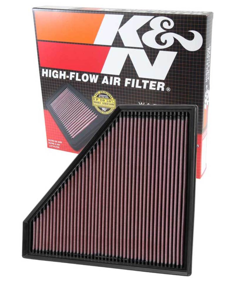 K&N Replacement Air Filter 33-2496 — Fits 2013-2019 Cadillac ATS/CTS & 2016-2024 Chevrolet Camaro