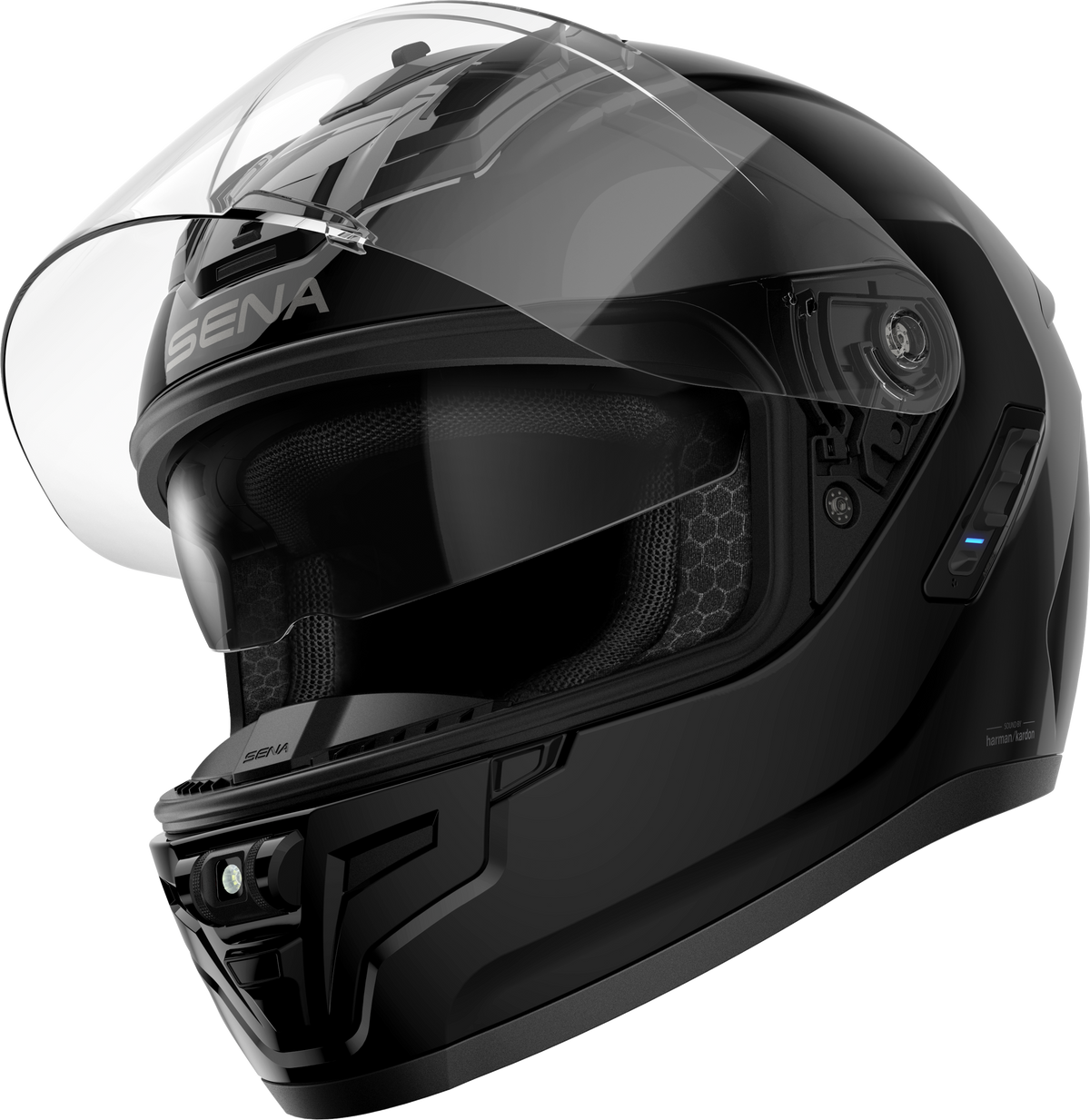 SENA Phantom FF Mesh COM Helmet Glossy Black XL (PHANTOM-GB0XL3)