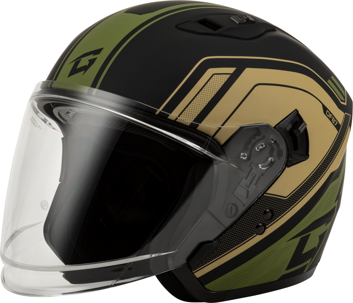 GMAX OF-87 Duke Helmet Matte Black/Green MD (O1287225)