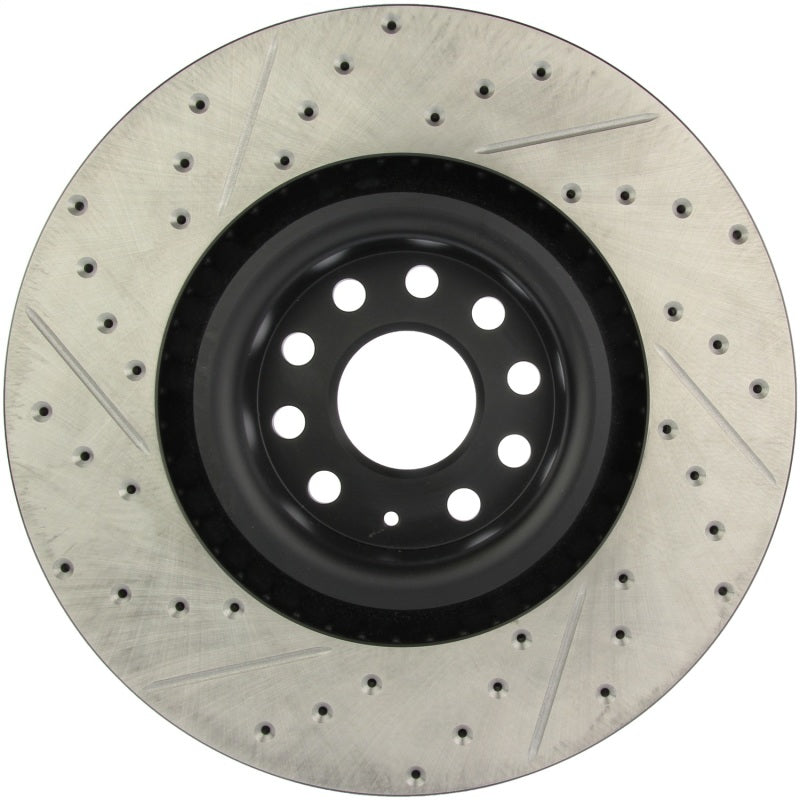 StopTech Slotted & Drilled Left Front Rotor — Fits 2009-2010 VW CC VR6, 2006-2008 VW Passat VR6