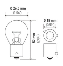 Cargar imagen en el visor de la galería, Hella Bulb 9507 24V 21W BAU15s S8 AMBER