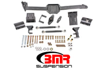 Cargar imagen en el visor de la galería, BMR 05-14 S197 Mustang Body Mount Watts Link Rod End/Poly w/ Adj. Axle Clamps - Black Hammertone