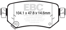 Cargar imagen en el visor de la galería, EBC 2016+ Mazda 6 2.5L Greenstuff Rear Brake Pads