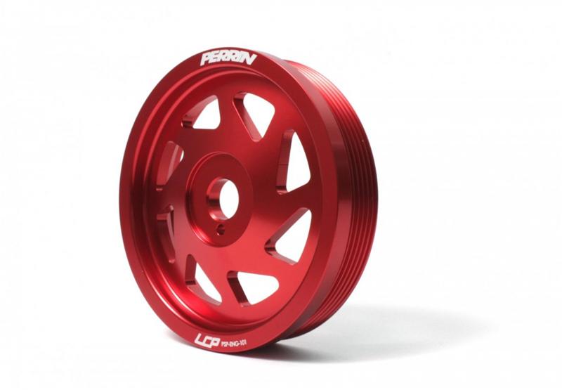 Perrin 93+ Impreza (WRX/STi) Crank Pulley - Red (w/AC)