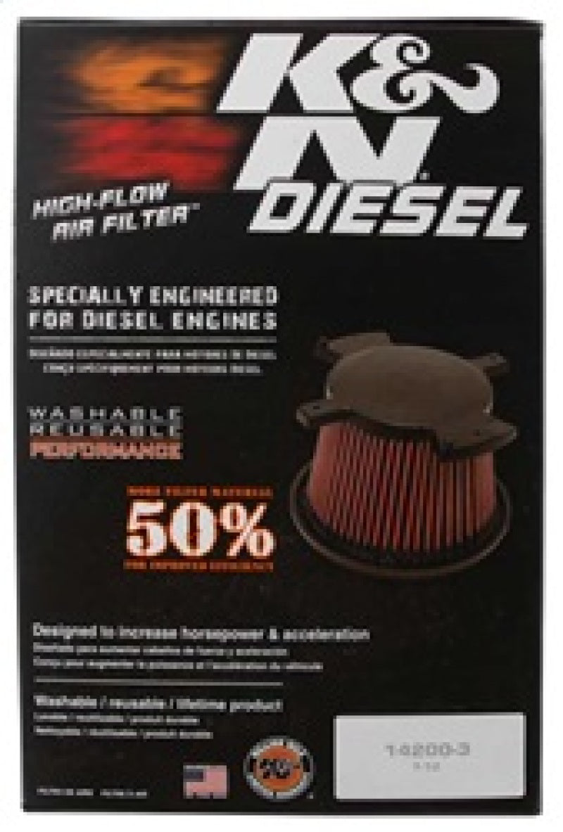 K&N E-0776 High-Flow Drop-In Air Filter — Fits 2003-2009 Dodge Ram 2500/3500 5.9L-L6