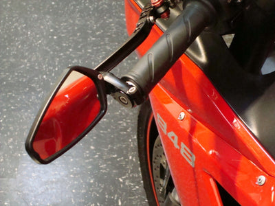 CRG Arrow Mirror Black — Universal Bar End Motorcycle Mirror