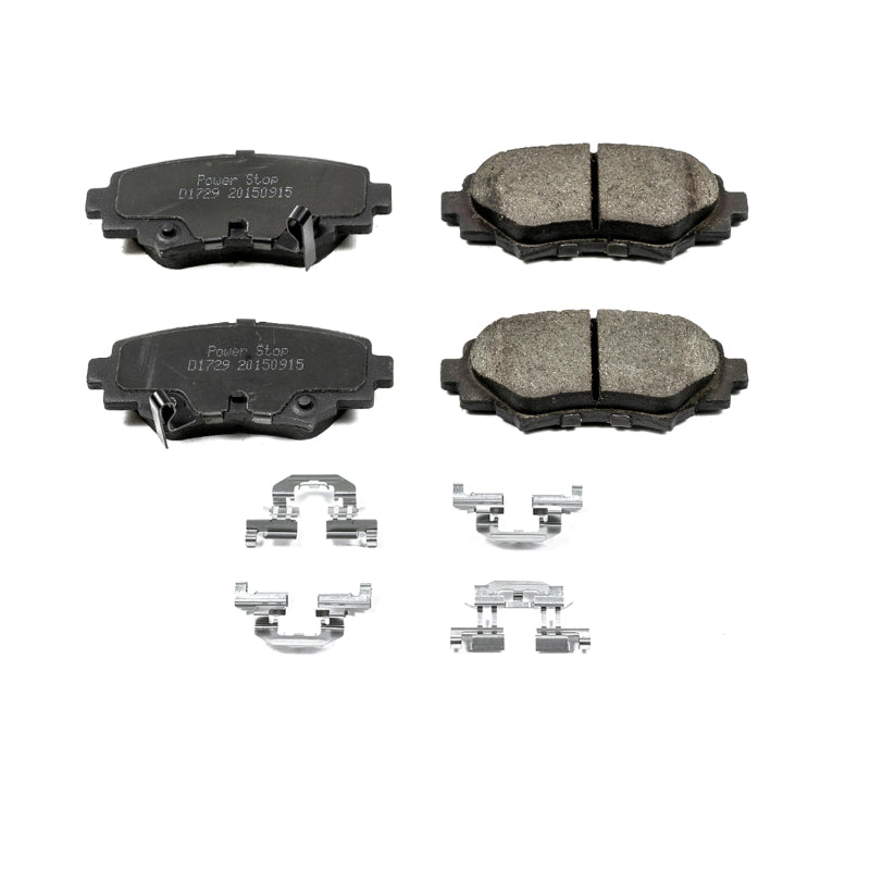 Power Stop 14-16 Mazda 3 Rear Z17 Evolution Ceramic Brake Pads w/Hardware