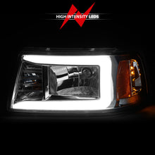 Cargar imagen en el visor de la galería, ANZO 2001-2011 Ford Ranger Crystal Headlights w/ Light Bar Chrome Housing